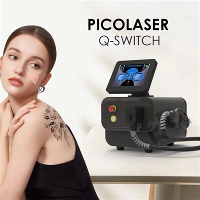 Q Switch ND-YAG laseriga tätoveeringute eemaldamise masin topeltvarraste kombineeritud laser